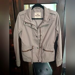 Hollister Women's Tan Cargo Draw String Jacket_Med